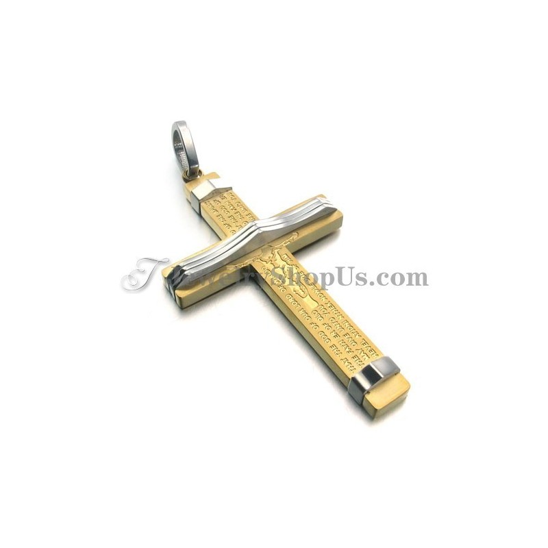 Mode Titanium Gouden Kruis Hanger