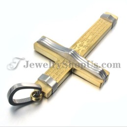 Mode Titanium Gouden Kruis Hanger