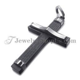 Mode Titanium Zwarte Kruis Hanger