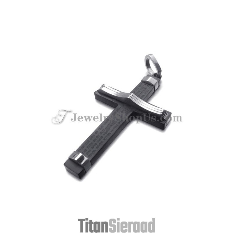 Mode Titanium Zwarte Kruis Hanger Mode Titanium Zwarte Kruis Hanger