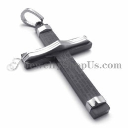 Mode Titanium Zwarte Kruis Hanger