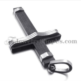 Mode Titanium Zwarte Kruis Hanger