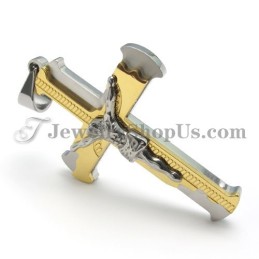 Klassieke Gouden Titanium Kruis Van Jezus Hanger