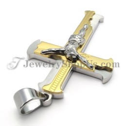 Klassieke Gouden Titanium Kruis Van Jezus Hanger