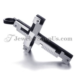 Mode Zwarte Titanium Kruishanger