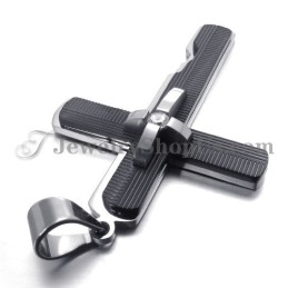 Zwarte Titanium Kruishanger