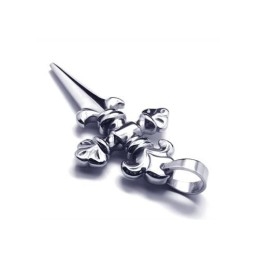 Heren Jongens Pure Titanium Kruis Zwaard Hanger Ketting