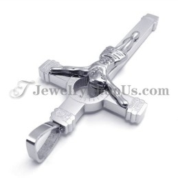 Elegante Zilveren Titanium Jezus Kruis Hanger