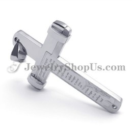 Elegante Titanium Kruishanger Met Strass
