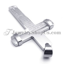 Elegante Titanium Kruishanger Met Strass