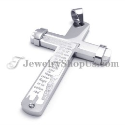 Elegante Titanium Kruishanger Met Strass