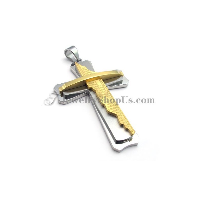 Prachtige Gouden Titanium Kruishanger