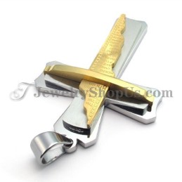 Prachtige Gouden Titanium Kruishanger