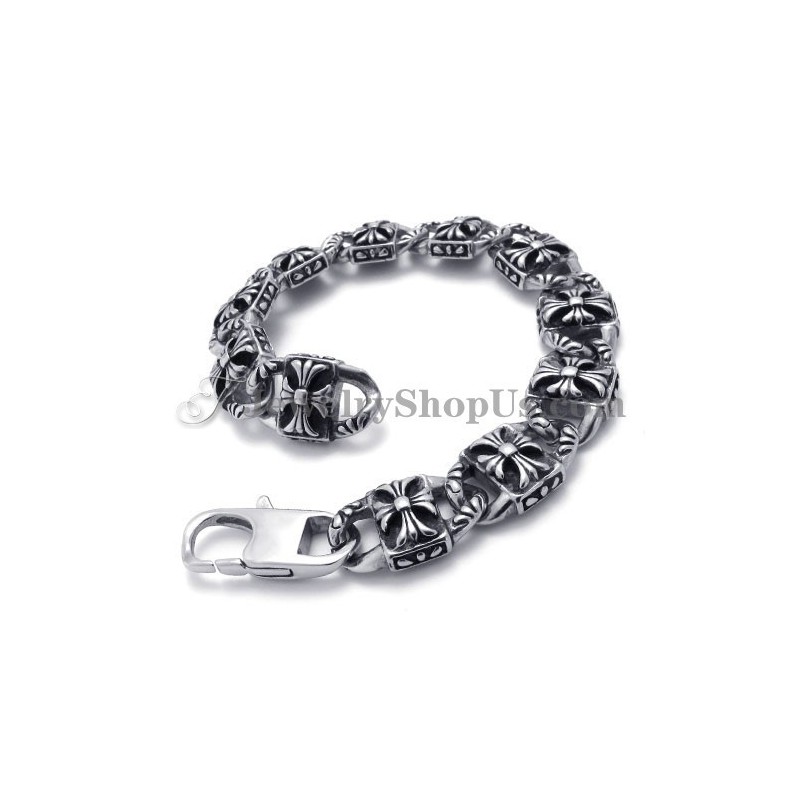 Mode Kruis Titanium Armband