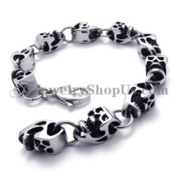 Prachtige Titanium Schedelarmband