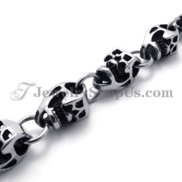 Prachtige Titanium Schedelarmband