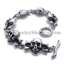 Mode Titanium Schedel Armband