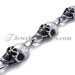 Mode Schedels Titanium Armband