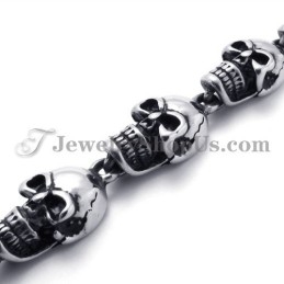 Elegante Schedels Titanium Armband