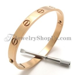 Prachtige Roségouden Heren Titanium Armband
