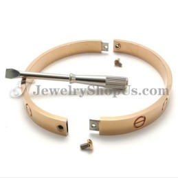 Prachtige Roségouden Heren Titanium Armband