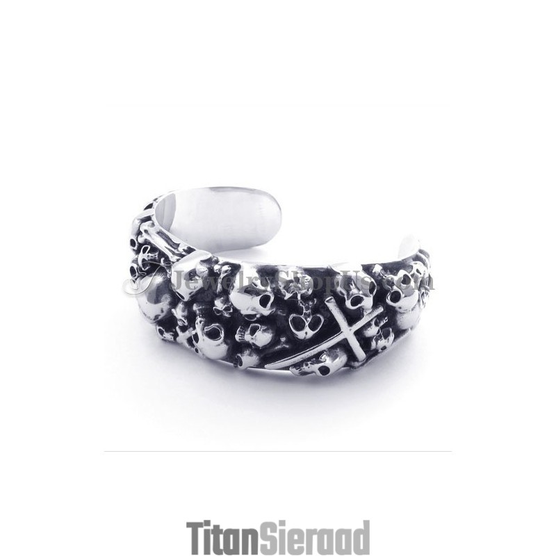 Titanium Schedel Armband Titanium Schedel Armband