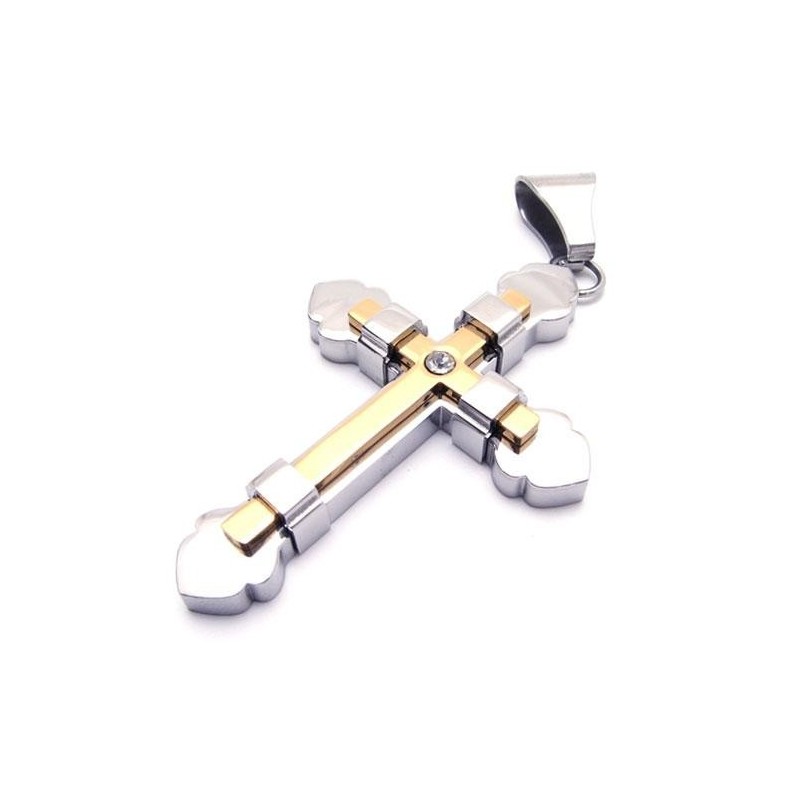 Gouden Kruishanger Van Puur Titanium Voor Heren (Nieuw)