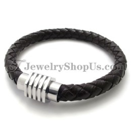 Mode Titanium Met Leren Armband