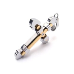 Gouden Kruishanger Van Puur Titanium Voor Heren (Nieuw)