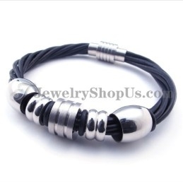 Leren Titanium Armband