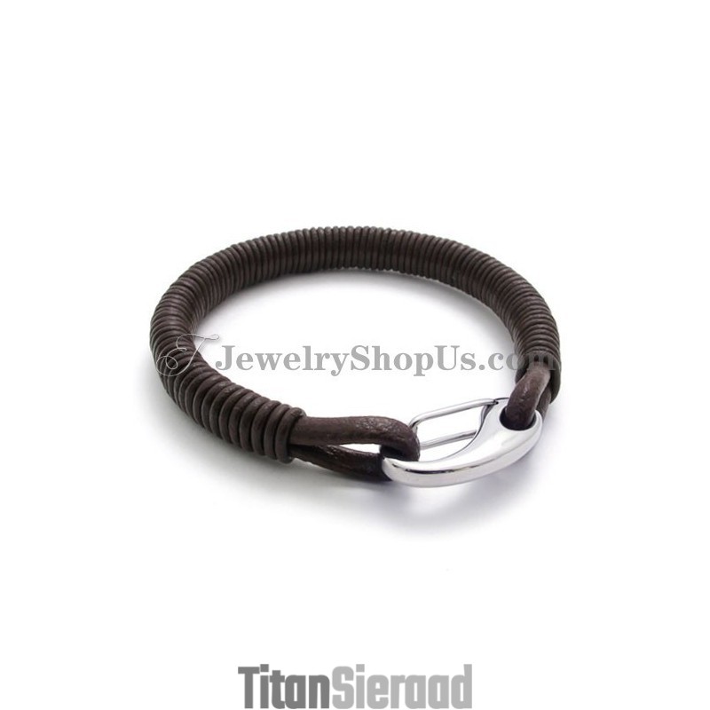 Mode Leren Titanium Armband Mode Leren Titanium Armband