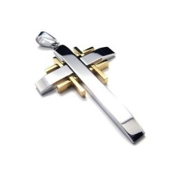 Heren Kruisketting Van Puur Titanium (Nieuw)