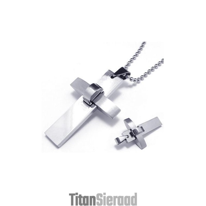 Heren Jongens Zilveren Kruis Hanger Ketting Heren Jongens Zilveren Kruis Hanger Ketting