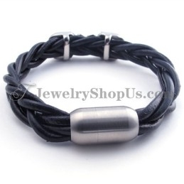 Mode Titanium Leren Armband