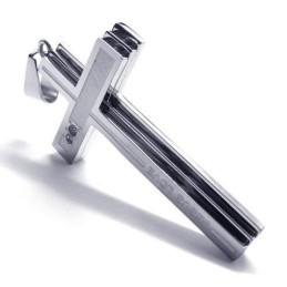 Heren Zilveren Kruishanger Van Puur Titanium (Nieuw)