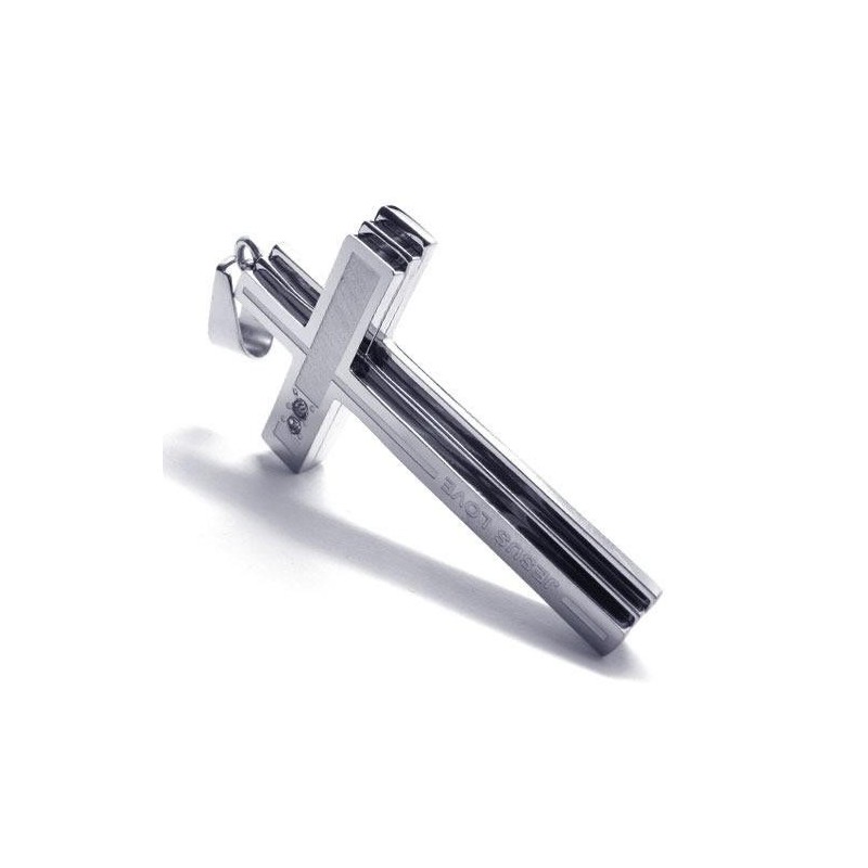 Heren Zilveren Kruishanger Van Puur Titanium (Nieuw) Heren Zilveren Kruishanger Van Puur Titanium (Nieuw)