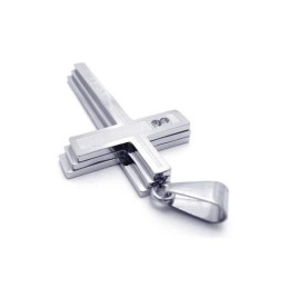 Heren Zilveren Kruishanger Van Puur Titanium (Nieuw)