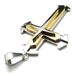 Herenketting Met Sterhanger En Kruis Van Puur Titanium