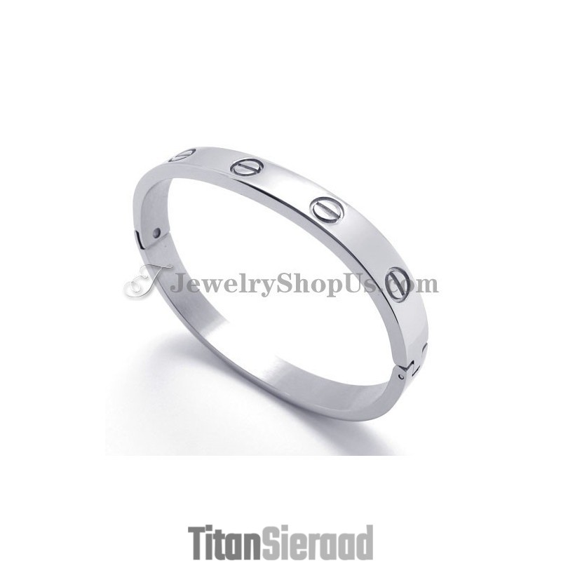 Elegante Zilveren Titanium Armband Voor Vrouwen Elegante Zilveren Titanium Armband Voor Vrouwen