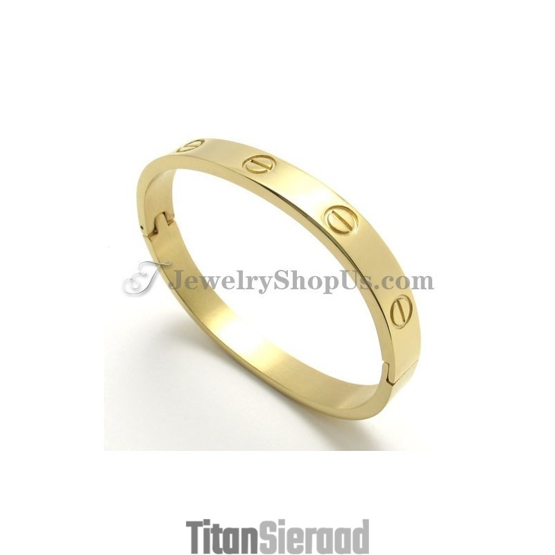 Elegante Gouden Titanium Armband Voor Vrouwen