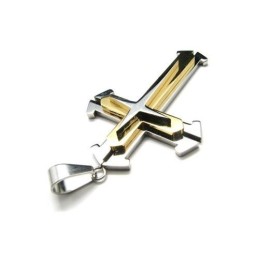 Herenketting Met Sterhanger En Kruis Van Puur Titanium