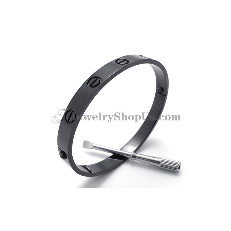 Prachtige Zwarte Titanium Herenarmband