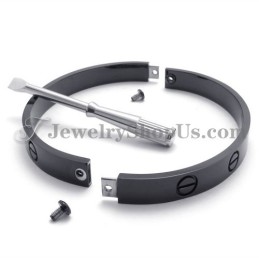 Prachtige Zwarte Titanium Herenarmband