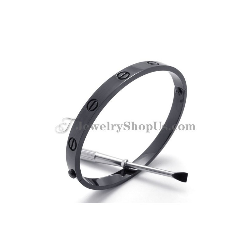Elegante Zwarte Titanium Armband Voor Dames Elegante Zwarte Titanium Armband Voor Dames