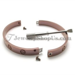 Elegante Roségouden Titanium Armband Voor Dames