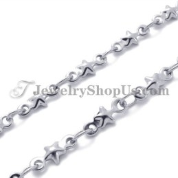 Prachtige Titanium Sterrenketting