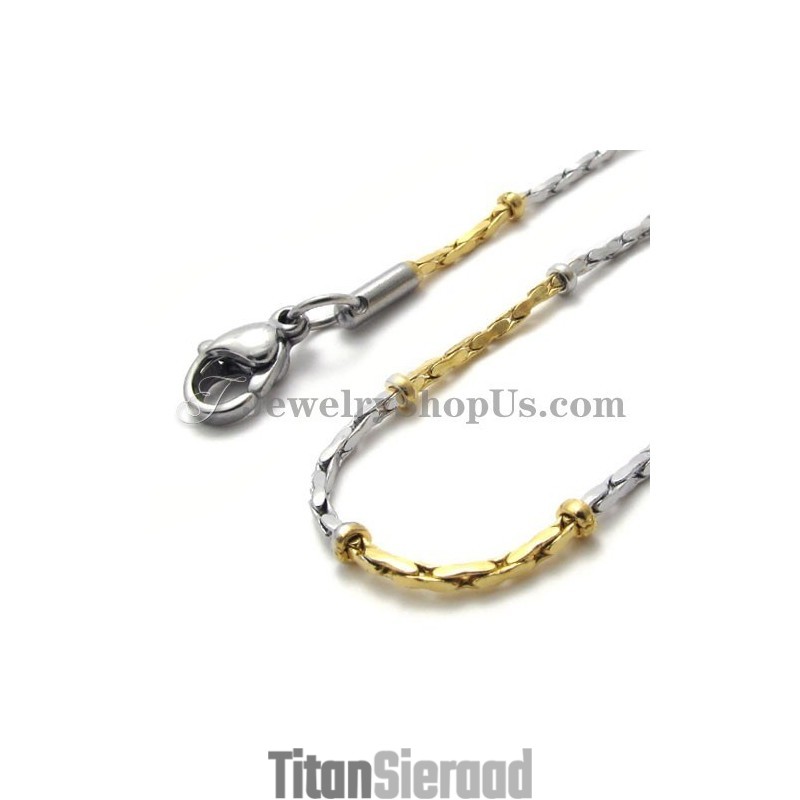 Mode Gouden Titanium Damesketting
