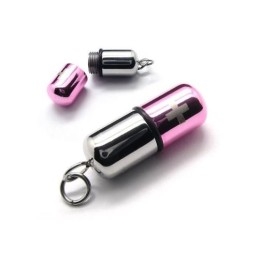 Roze Zilveren Pilhanger Kruisketting Van Puur Titanium