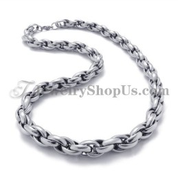 Elegante Zilveren Titanium Ketting