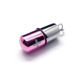 Roze Zilveren Pilhanger Kruisketting Van Puur Titanium